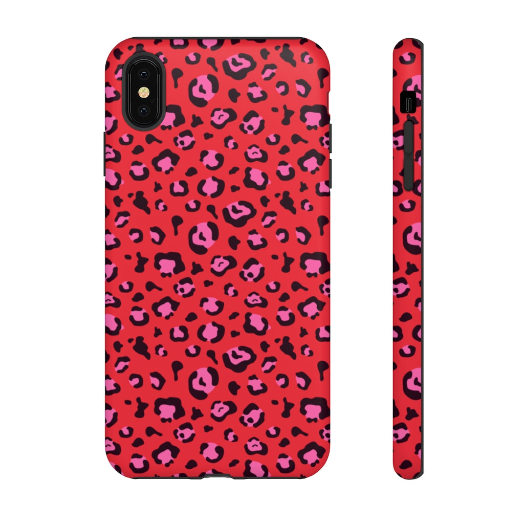 Signature Red Leopard Tough Phone Case