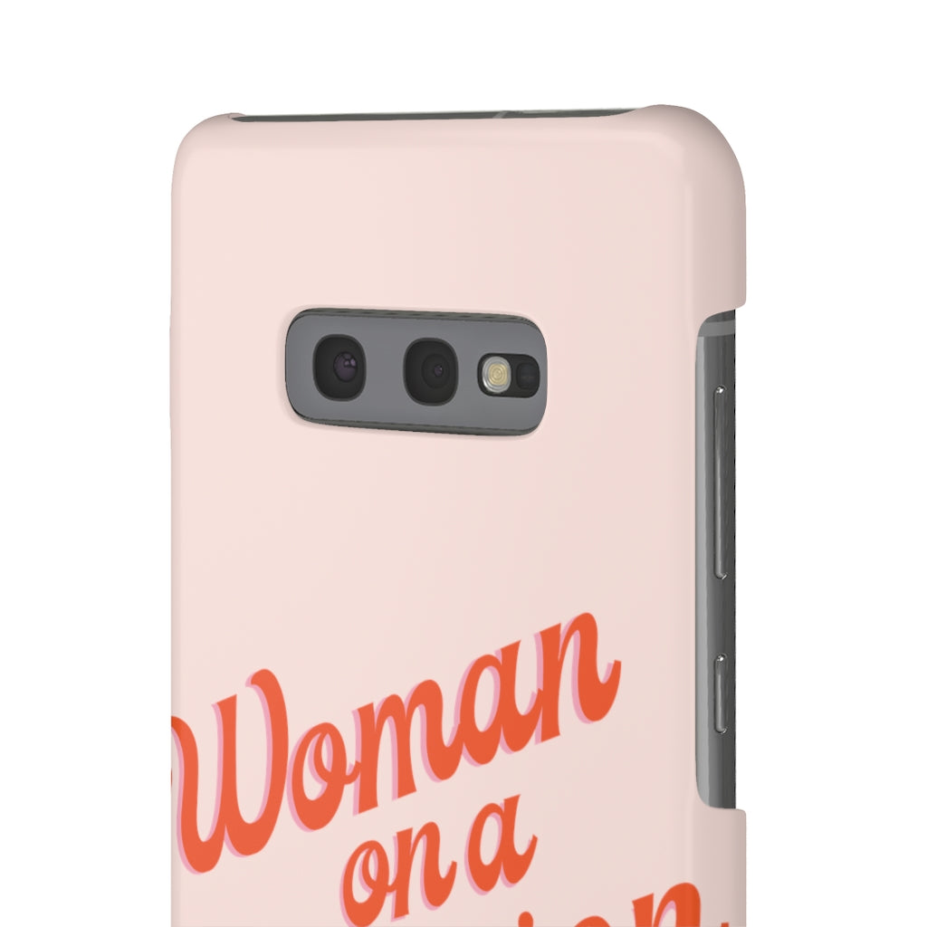 Woman on a Mission -Pink- Tough Phone Case