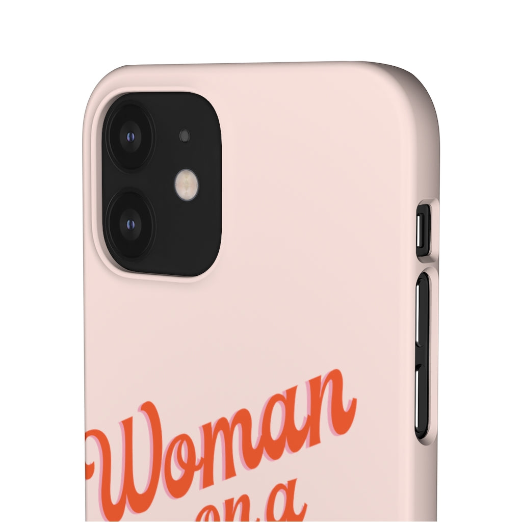 Woman on a Mission -Pink- Tough Phone Case