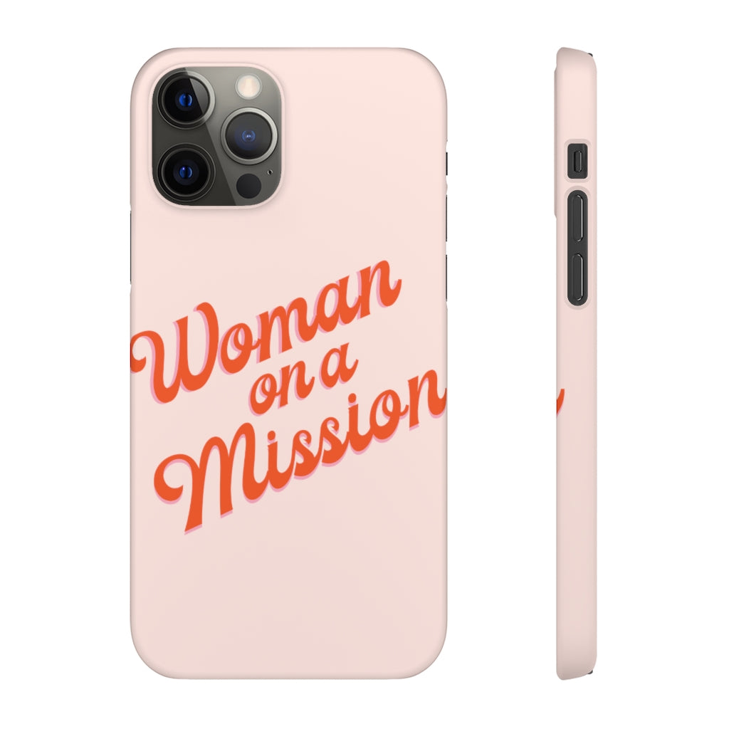 Woman on a Mission -Pink- Tough Phone Case
