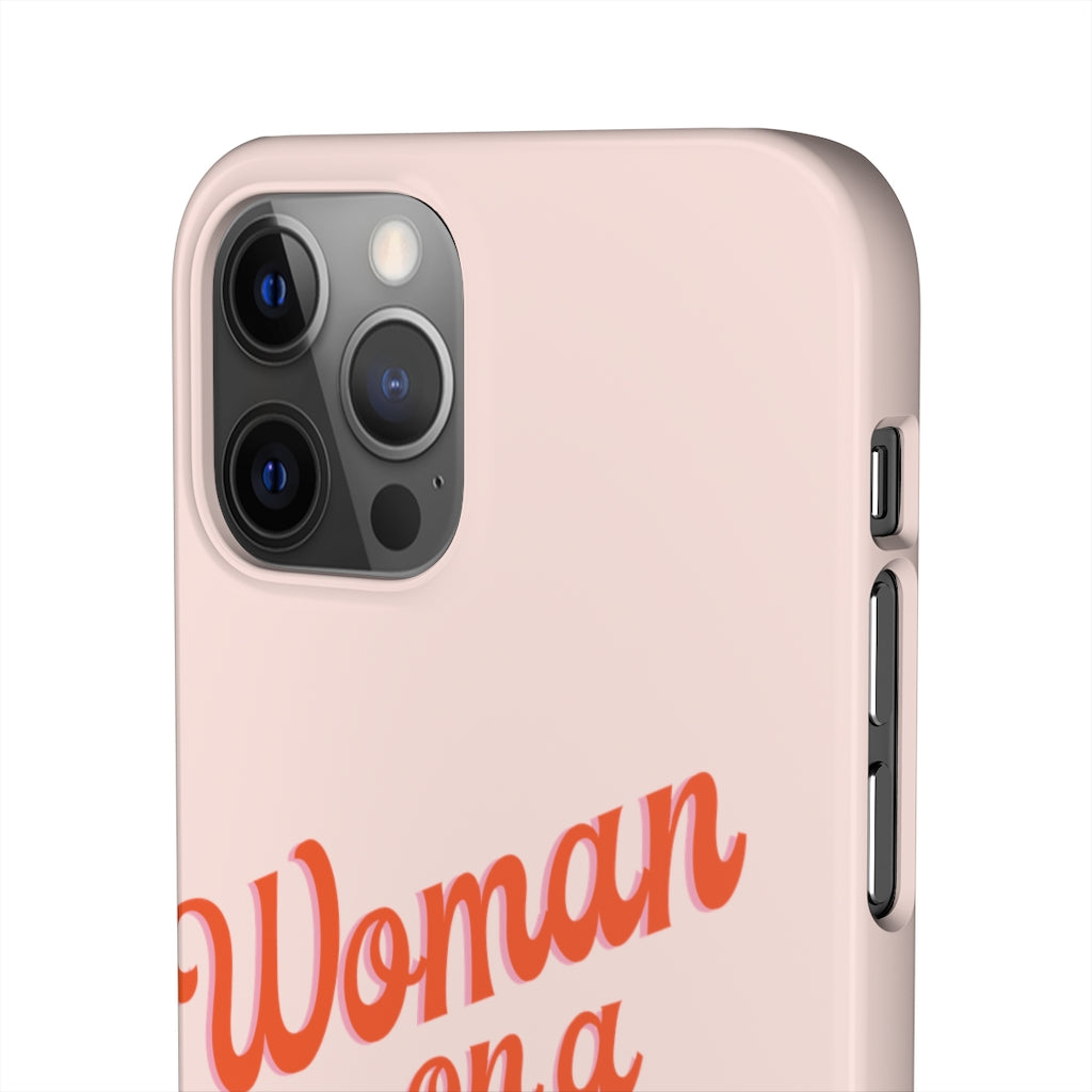 Woman on a Mission -Pink- Tough Phone Case
