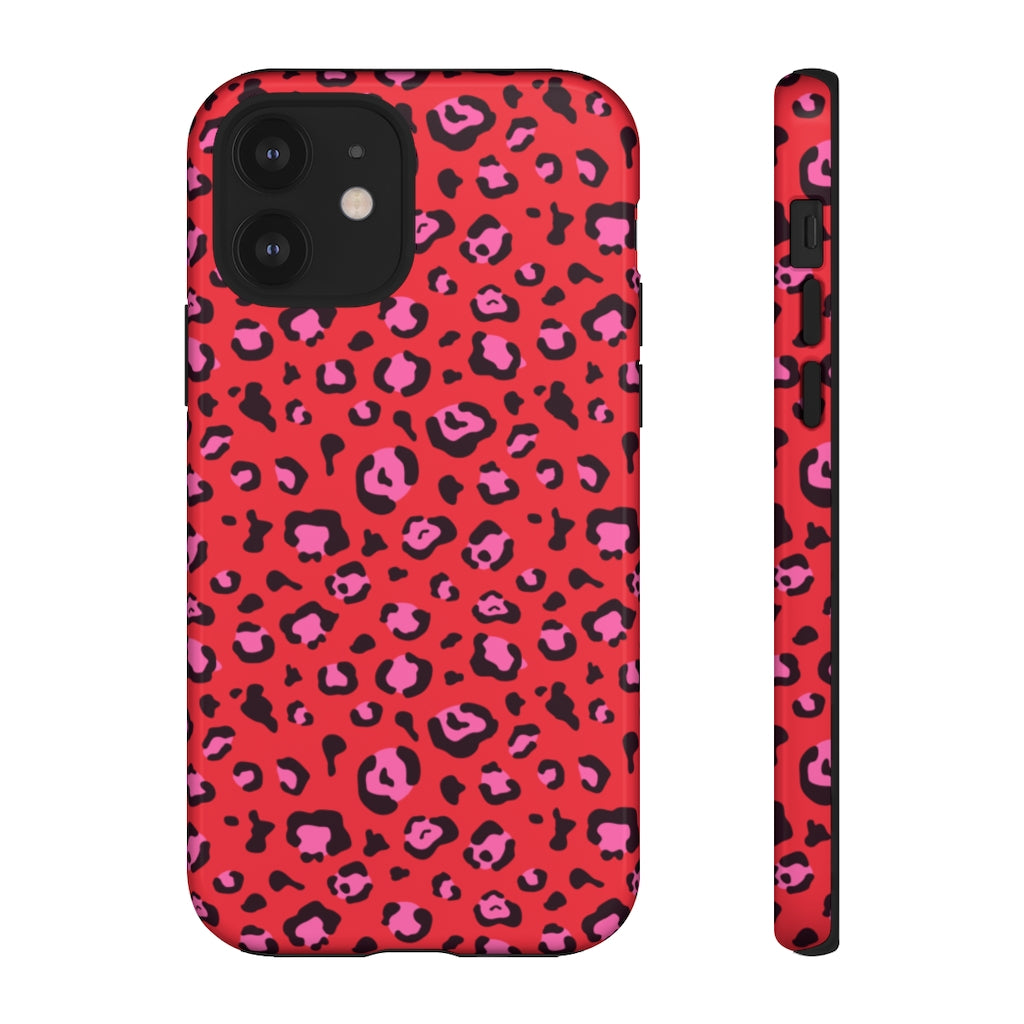 Signature Red Leopard Tough Phone Case