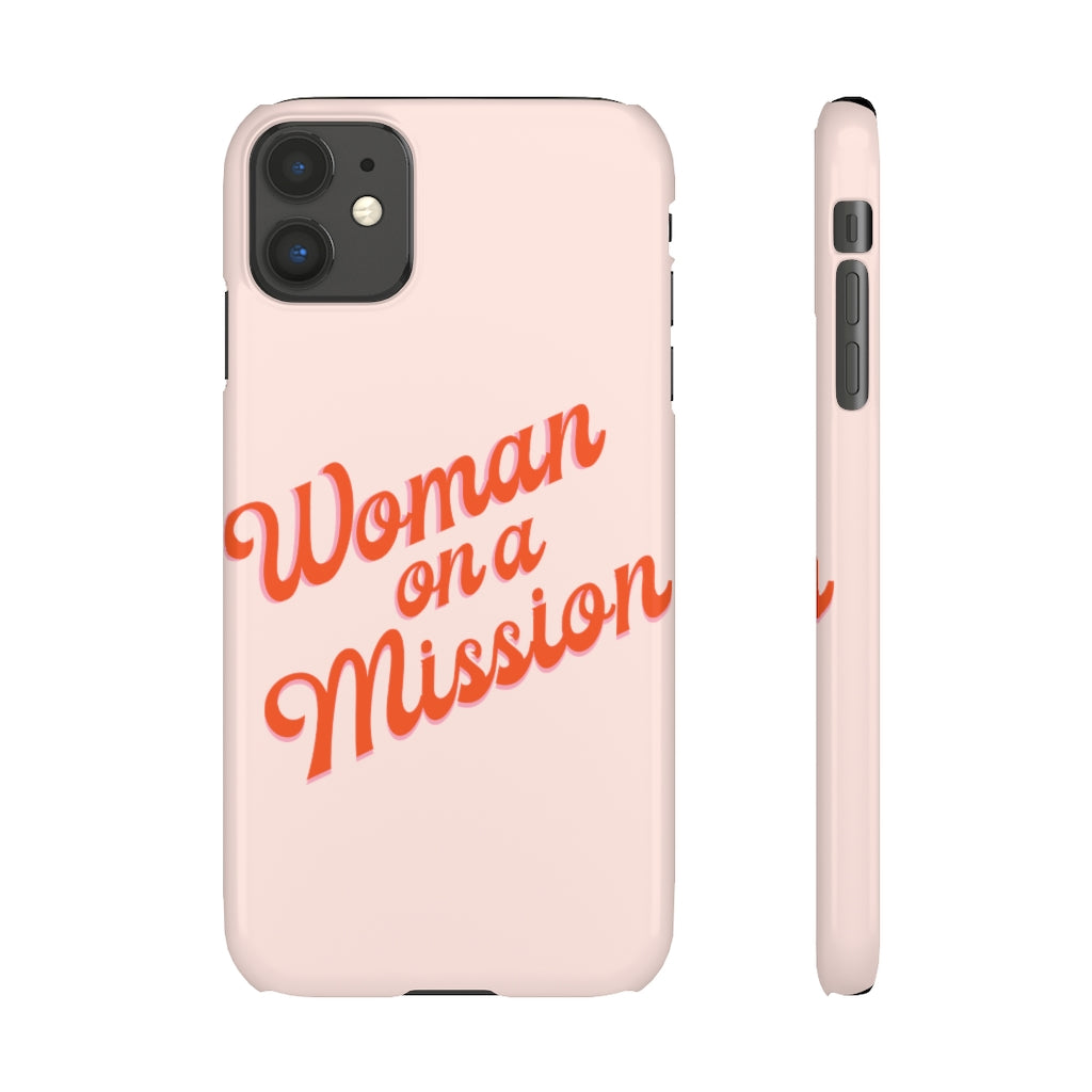 Woman on a Mission -Pink- Tough Phone Case