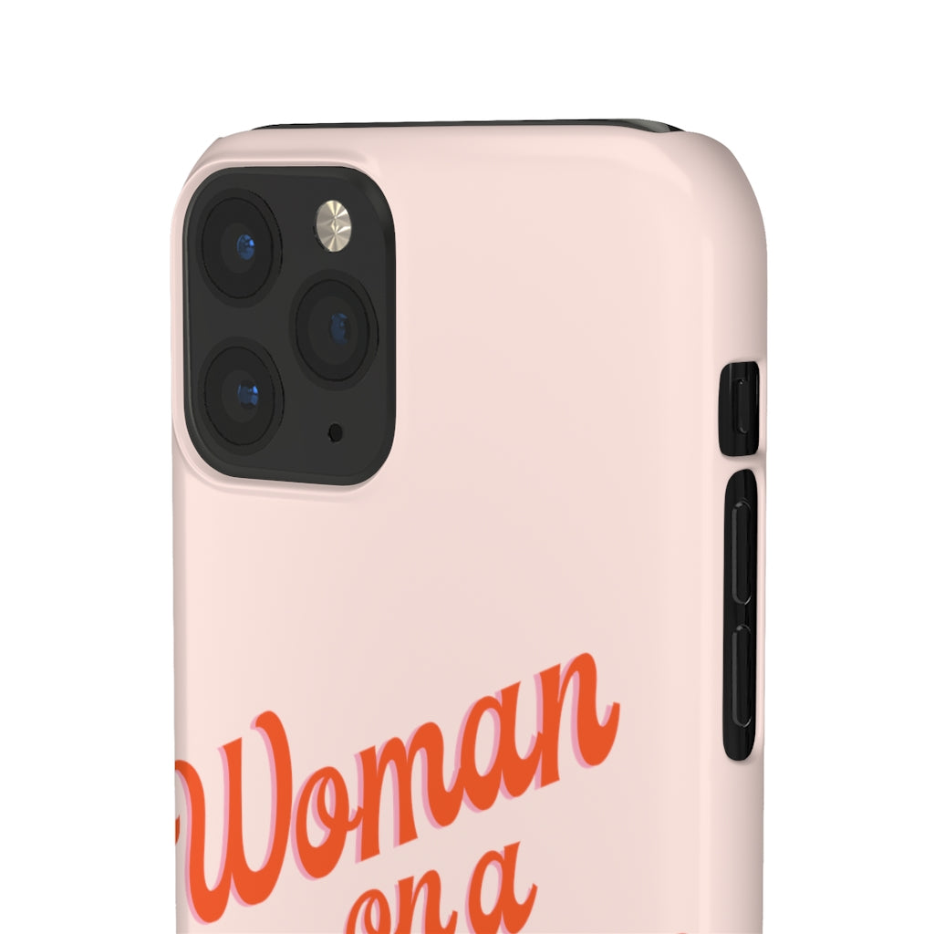 Woman on a Mission -Pink- Tough Phone Case