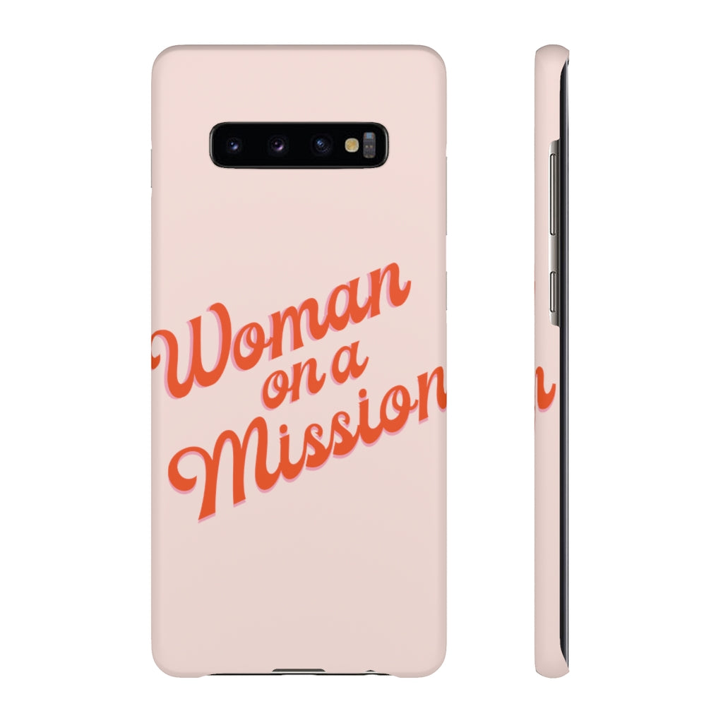 Woman on a Mission -Pink- Tough Phone Case
