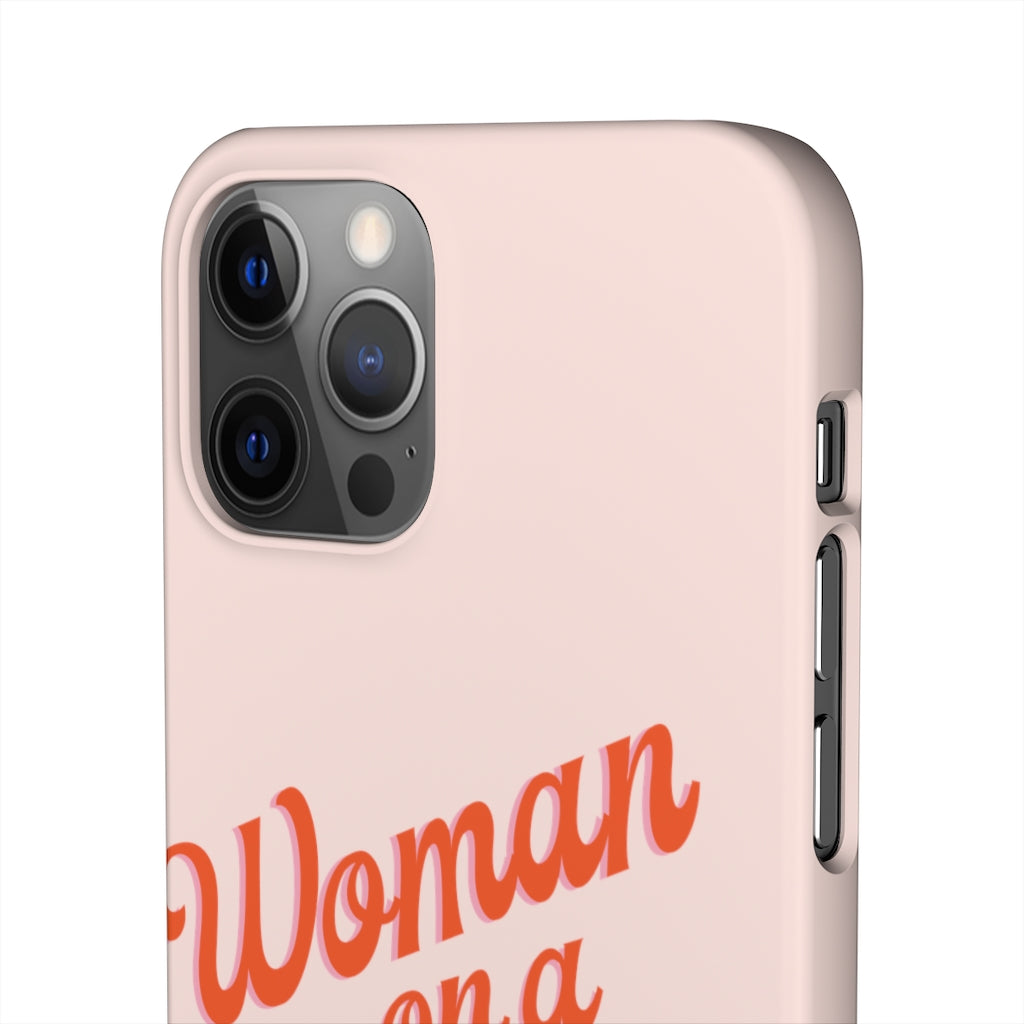Woman on a Mission -Pink- Tough Phone Case