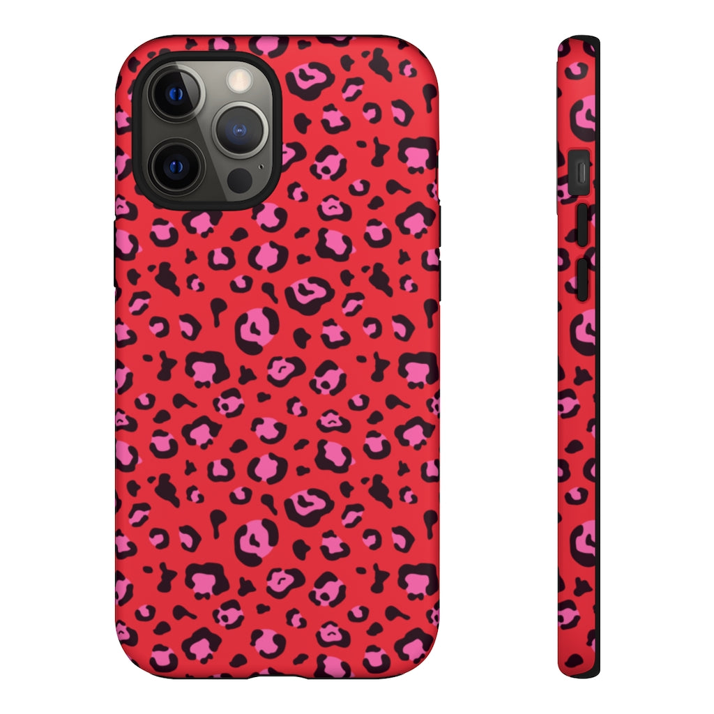 Signature Red Leopard Tough Phone Case