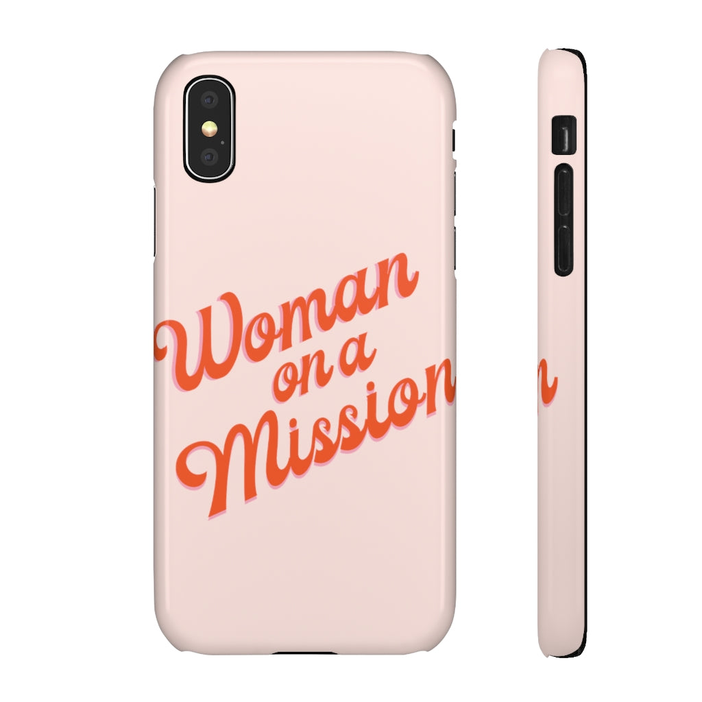 Woman on a Mission -Pink- Tough Phone Case