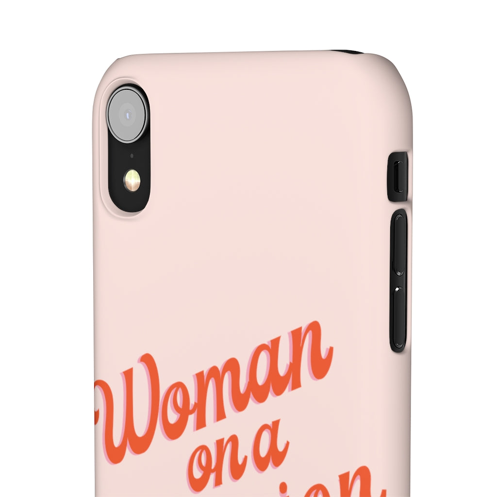 Woman on a Mission -Pink- Tough Phone Case