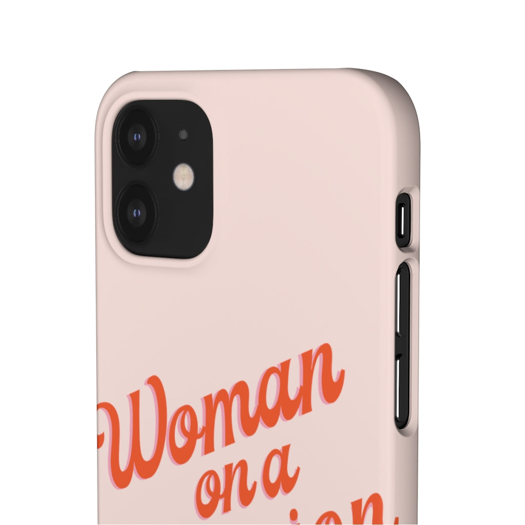 Woman on a Mission -Pink- Tough Phone Case