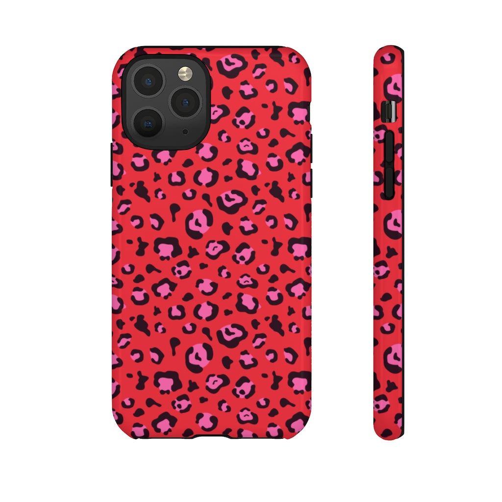Signature Red Leopard Tough Phone Case