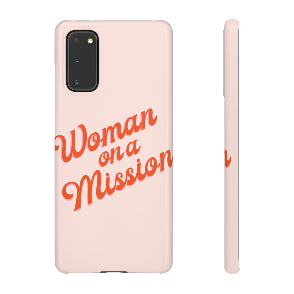 Woman on a Mission -Pink- Tough Phone Case