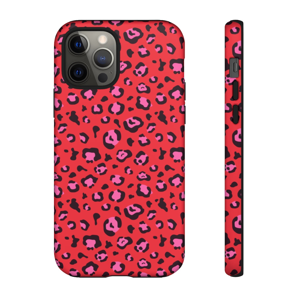 Signature Red Leopard Tough Phone Case