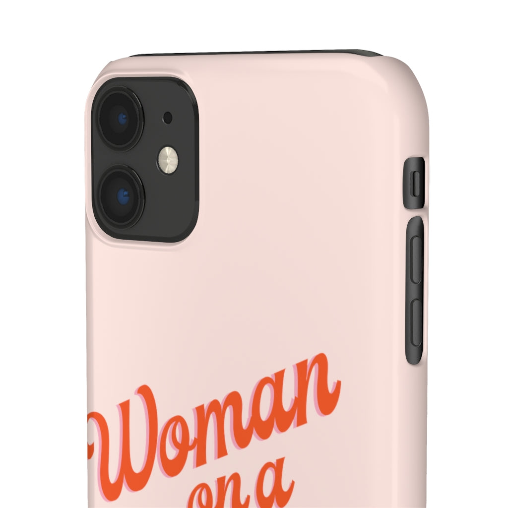 Woman on a Mission -Pink- Tough Phone Case