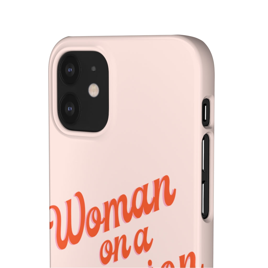 Woman on a Mission -Pink- Tough Phone Case