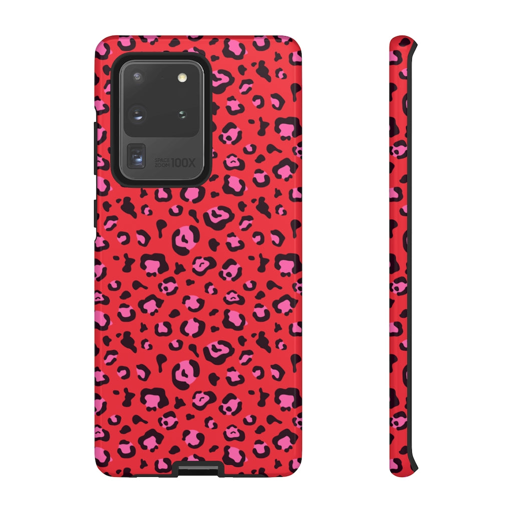 Signature Red Leopard Tough Phone Case