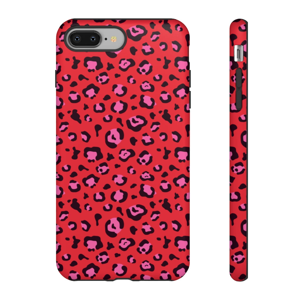 Signature Red Leopard Tough Phone Case