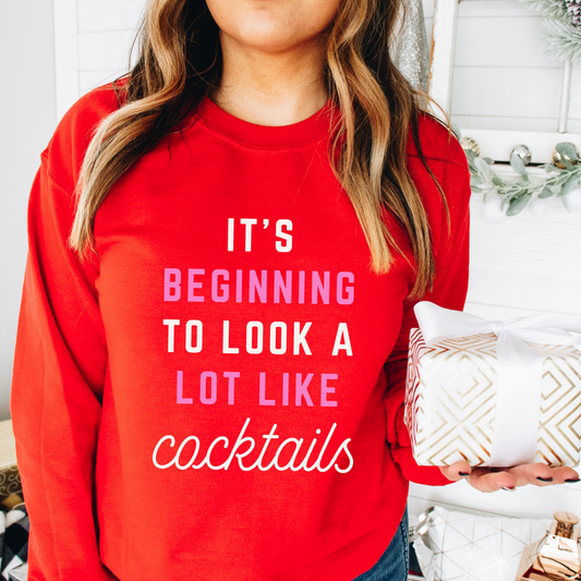 It's beginning to look a lot like Cocktails Crewneck Sweatshirt