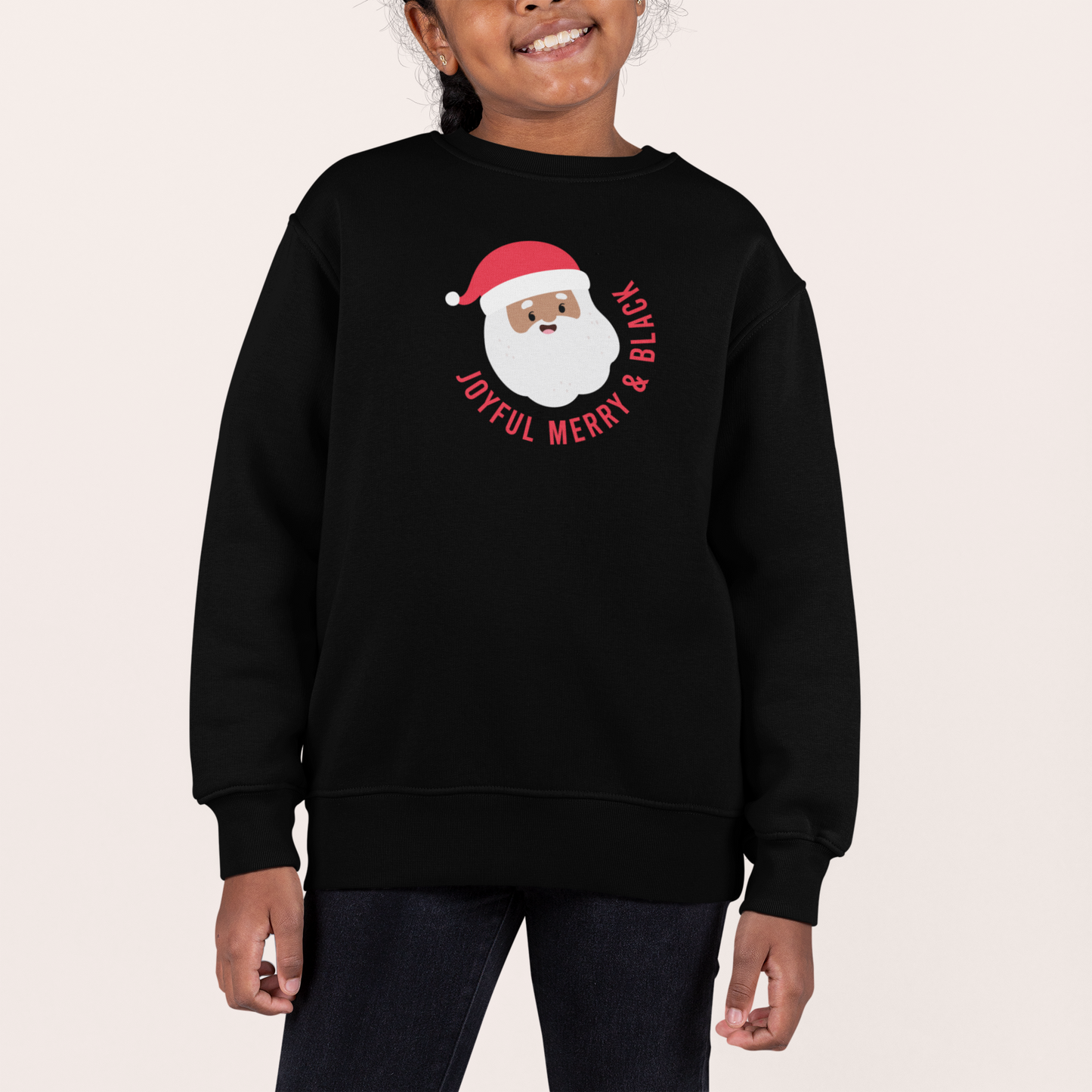 Joyful Merry & Black Kids Sweatshirt