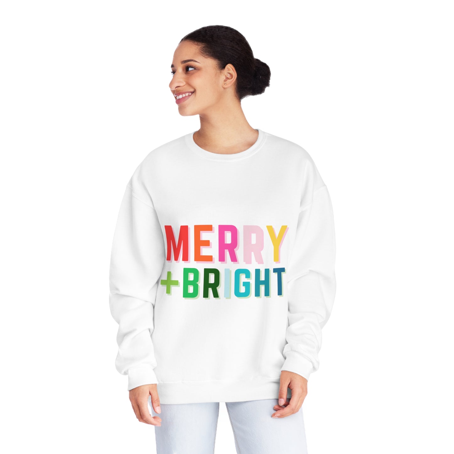 Merry + Bright Rainbow Sweatshirt
