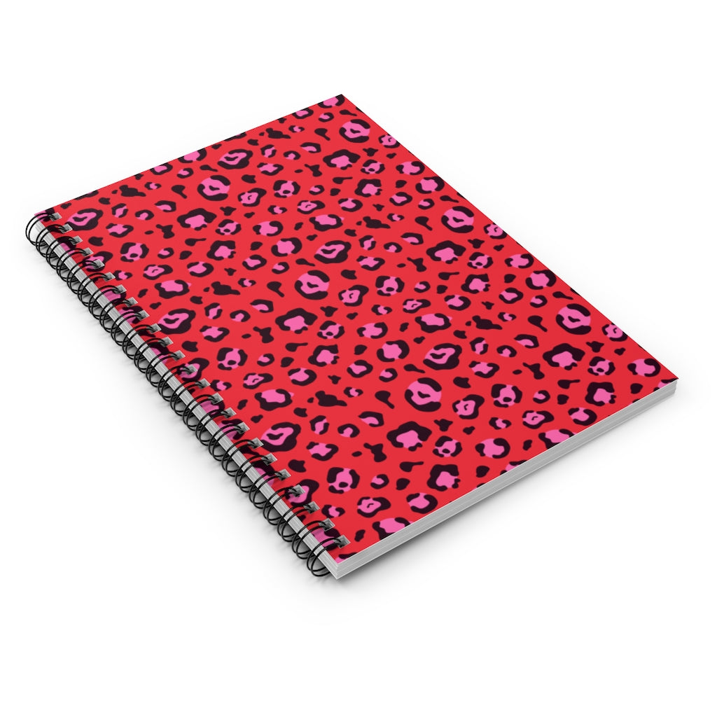 Red Leopard Spiral Notebook