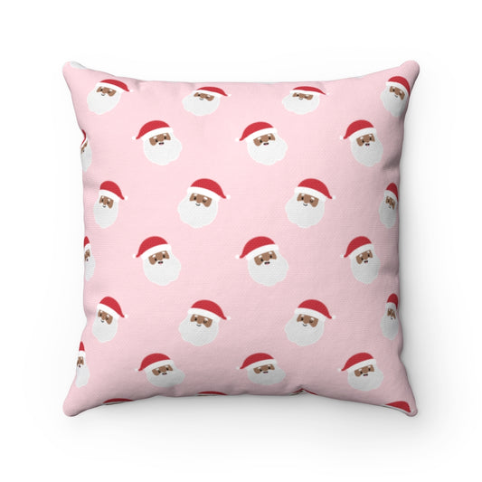 Pink Joyful Merry & Black Pillow