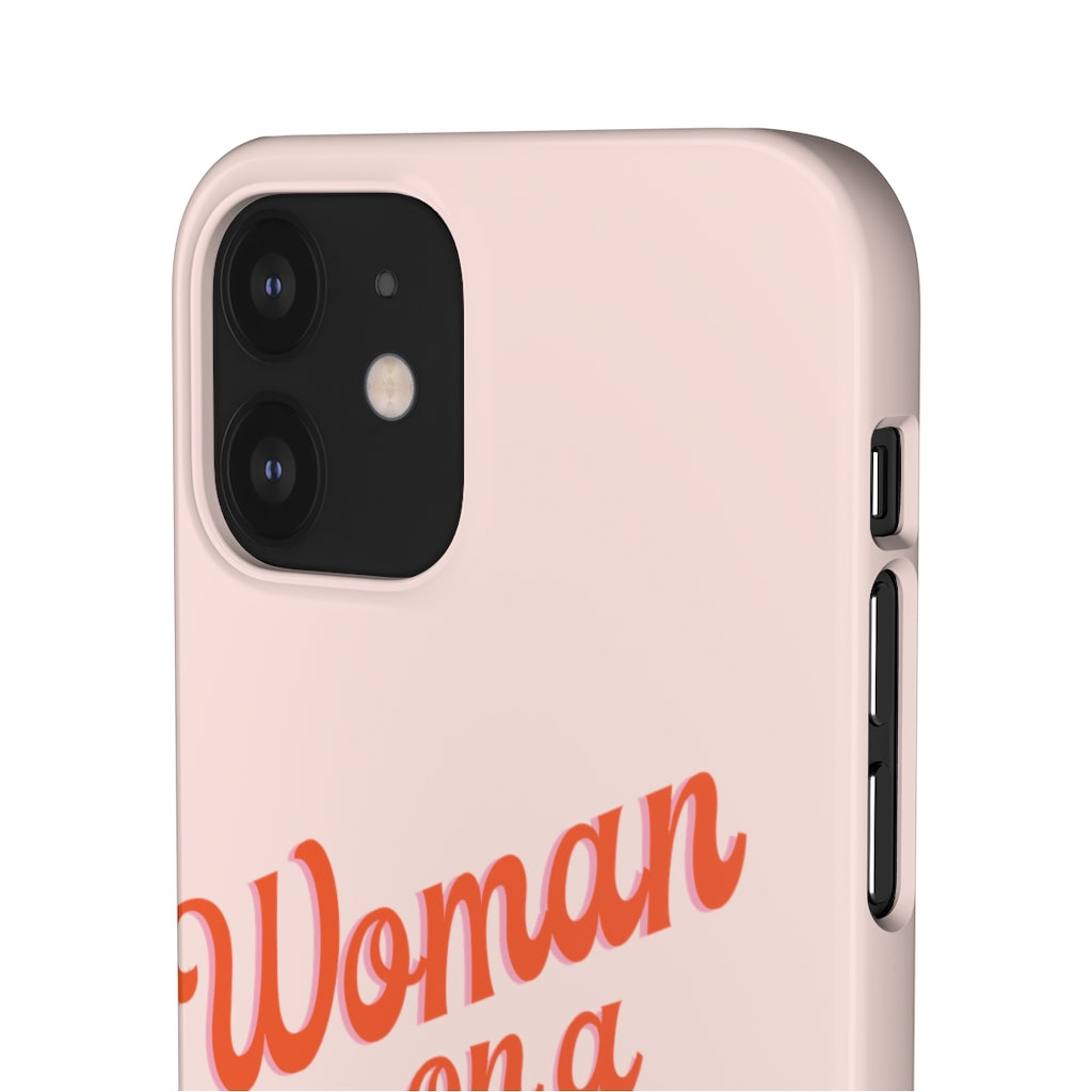 Woman on a Mission -Pink- Tough Phone Case