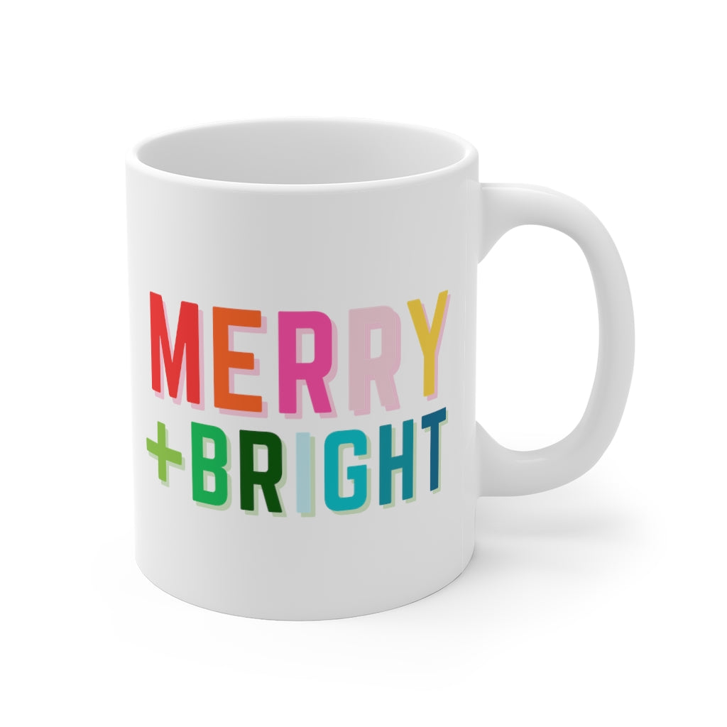 Merry + Bright Rainbow Mug