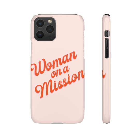 Woman on a Mission -Pink- Tough Phone Case