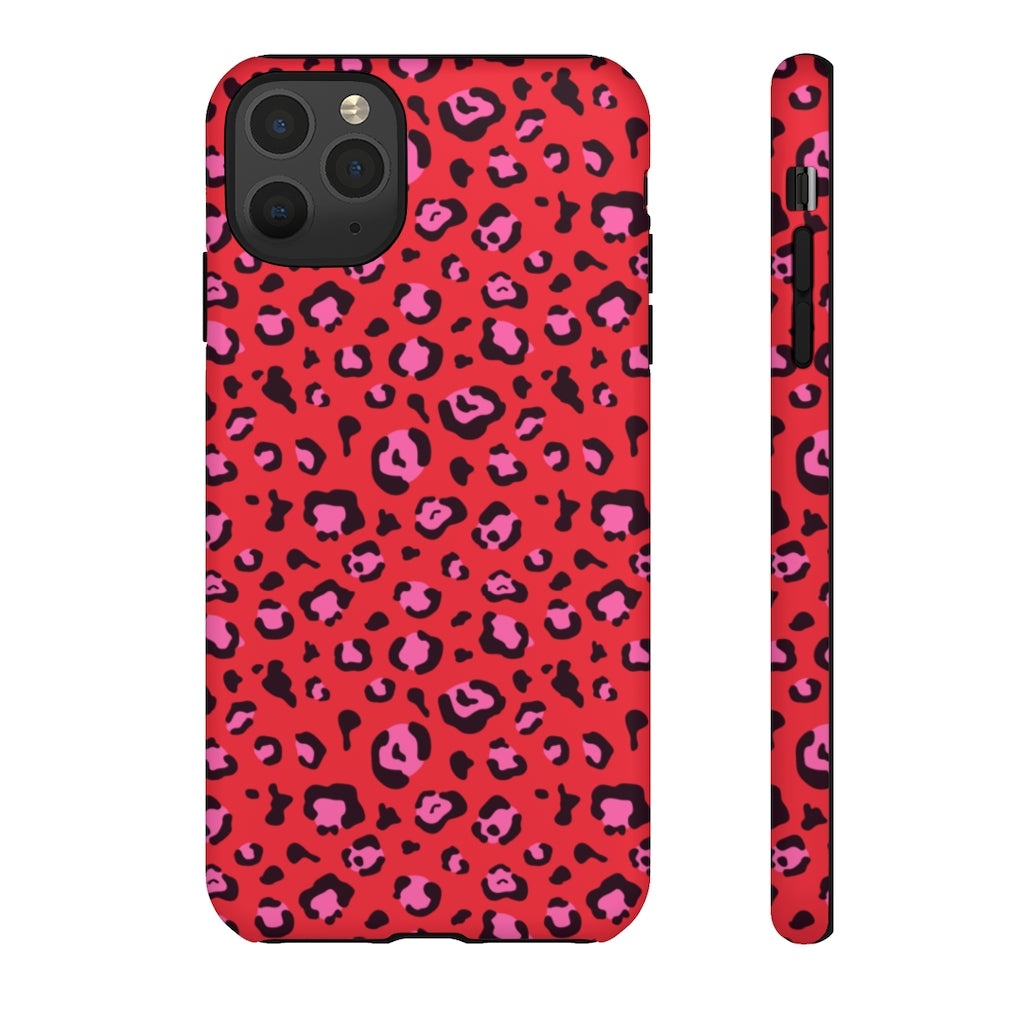 Signature Red Leopard Tough Phone Case