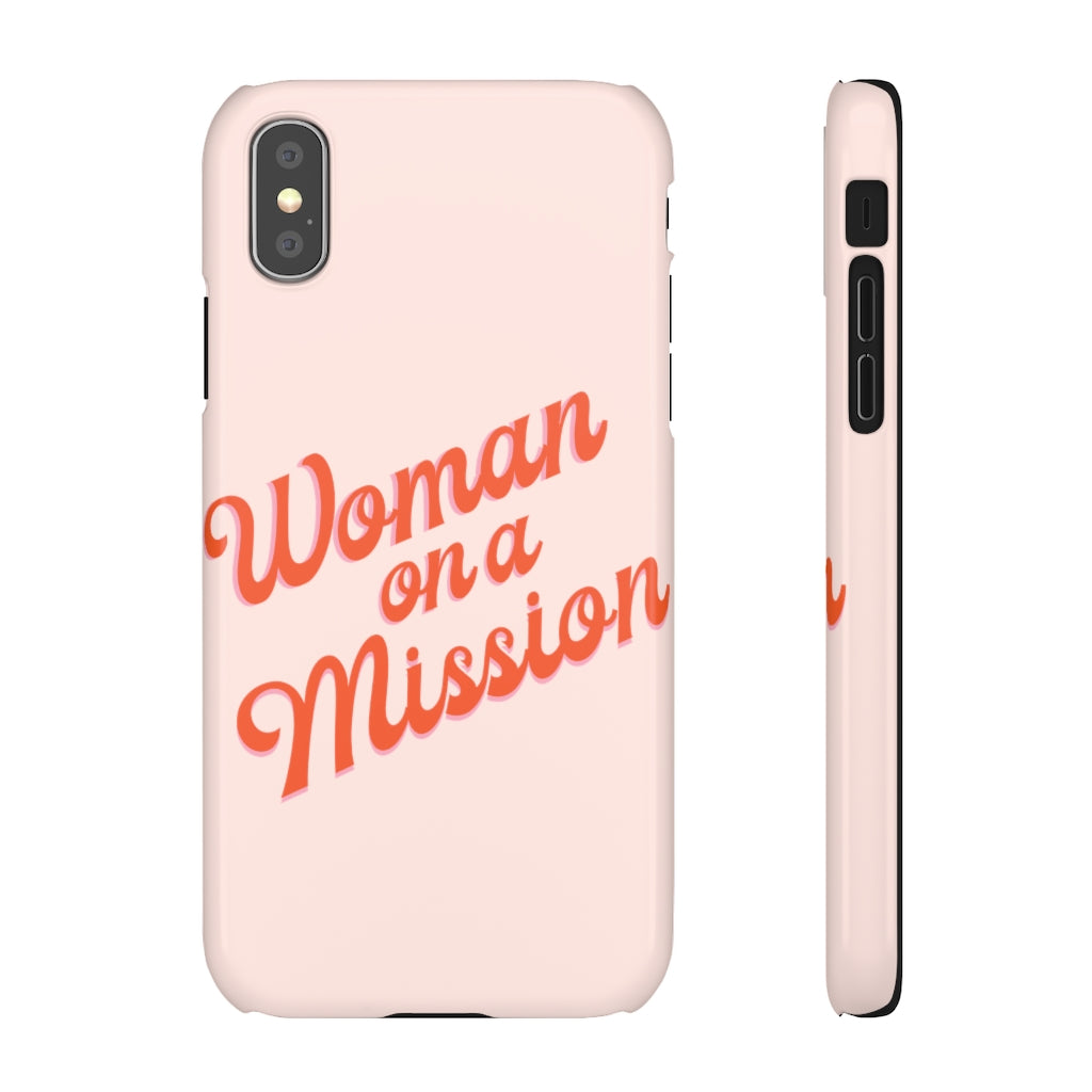 Woman on a Mission -Pink- Tough Phone Case
