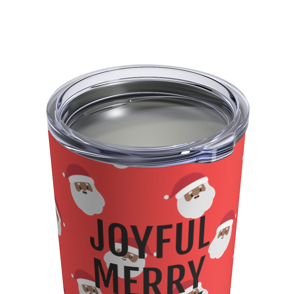 Joyful Merry & Black Tumbler - 10 oz