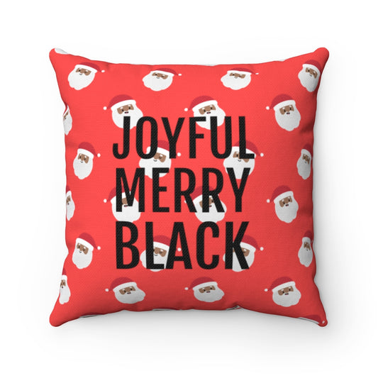Joyful Merry & Black Pillow