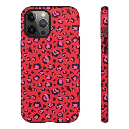 Signature Red Leopard Tough Phone Case