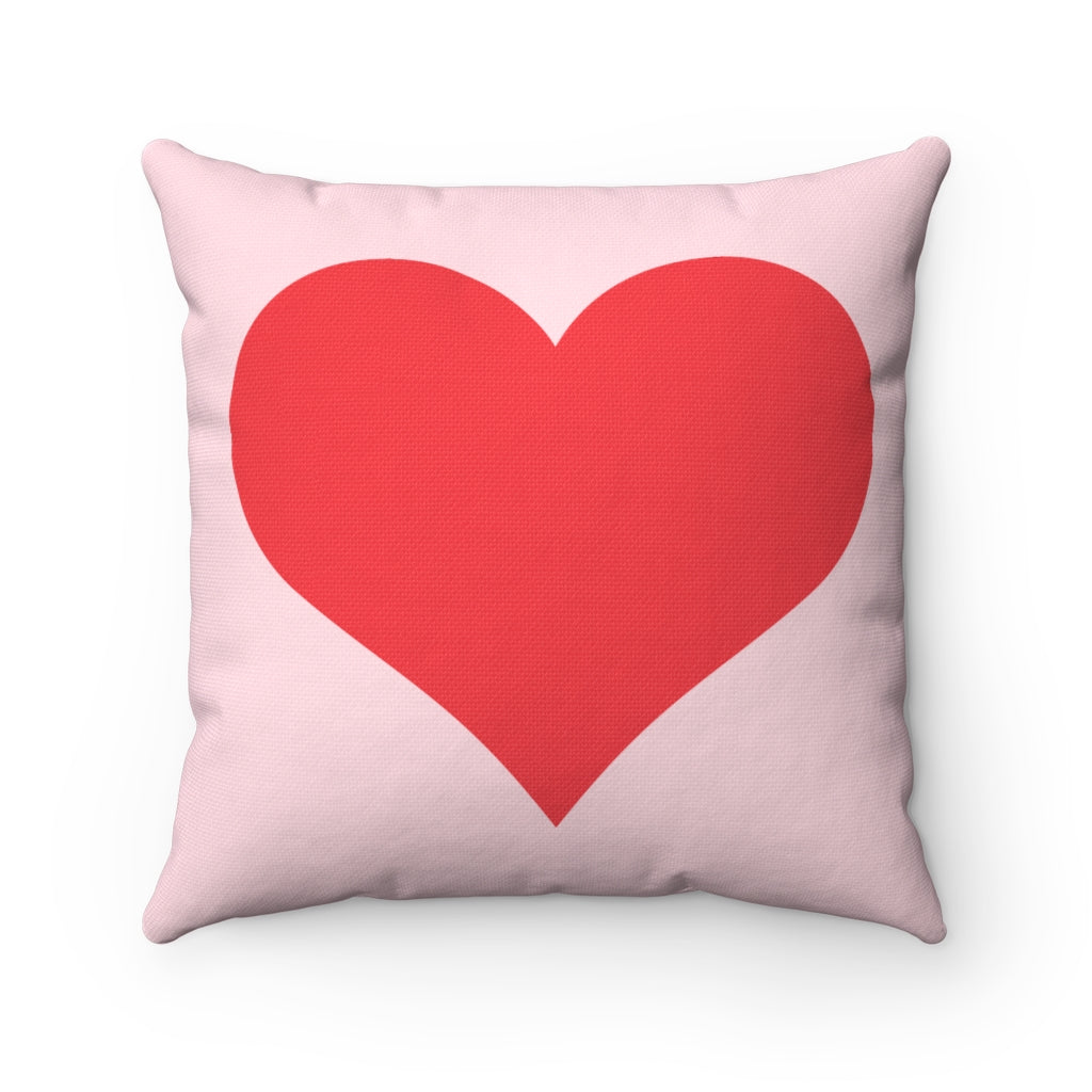 Red + Pink Heart Pillow