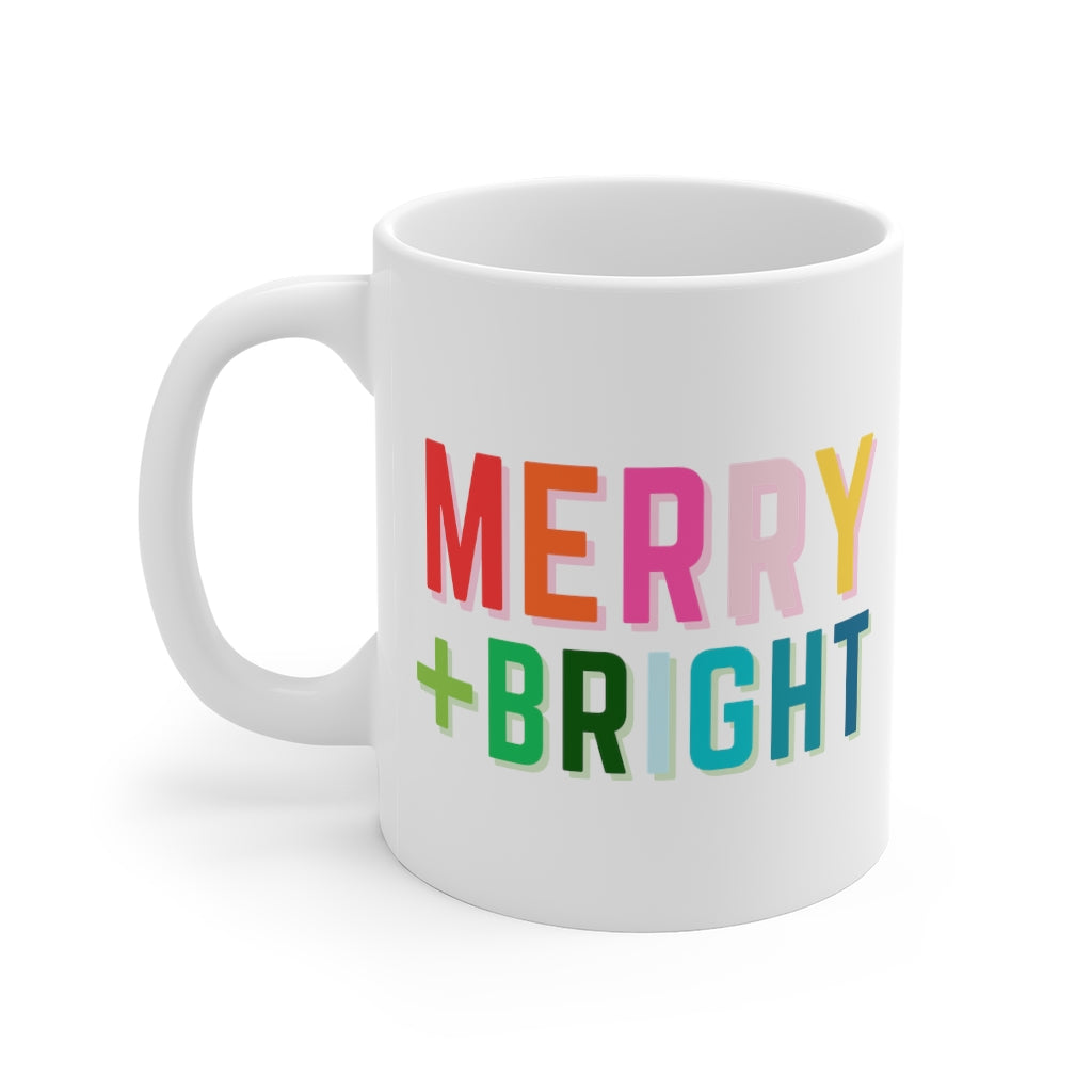 Merry + Bright Rainbow Mug