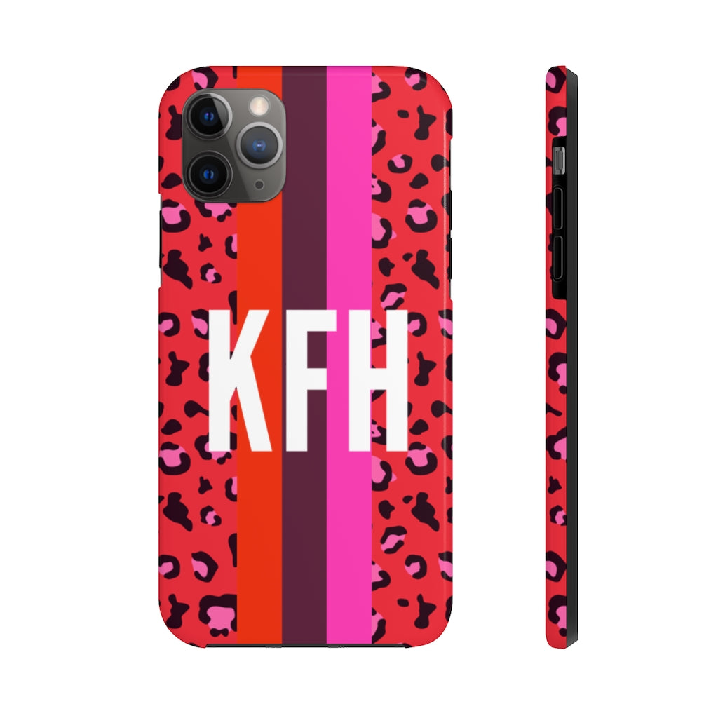 Personalized Leopard Stripe Phone Case