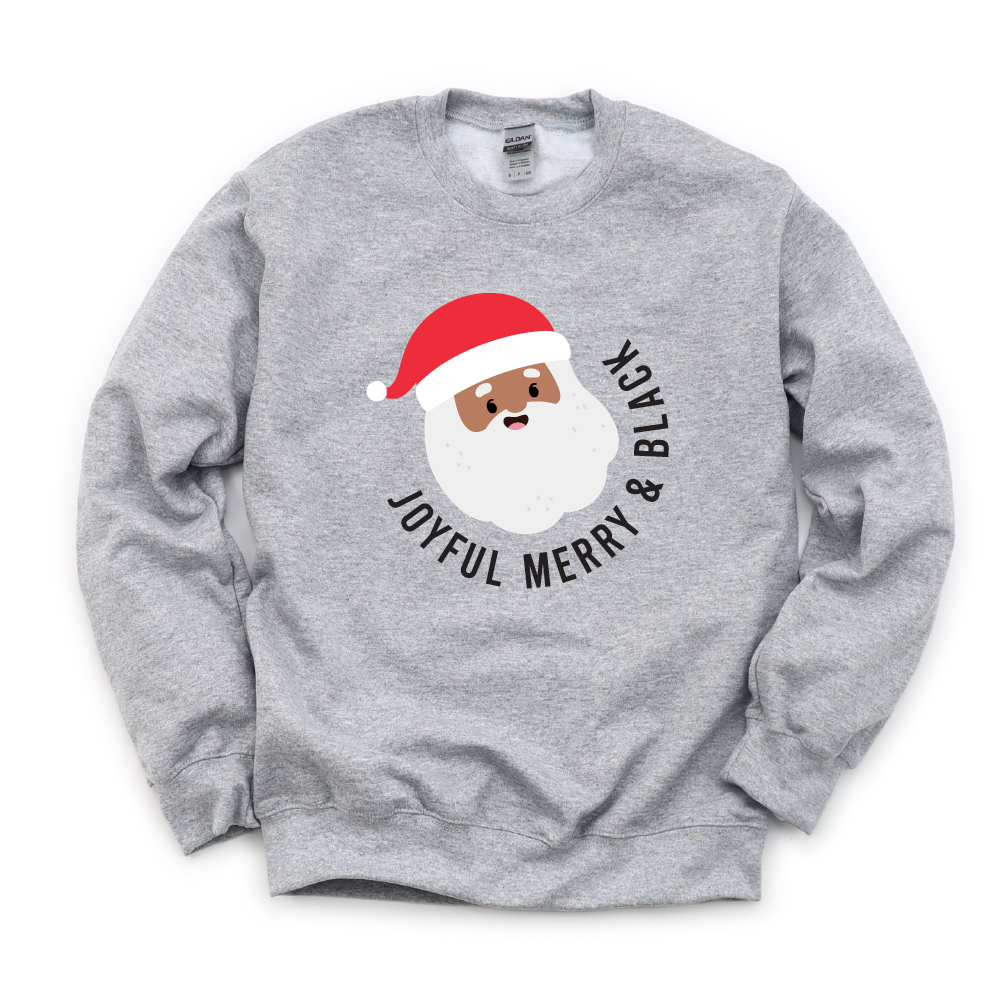Joyful Merry & Black Sweatshirt - Sports Grey