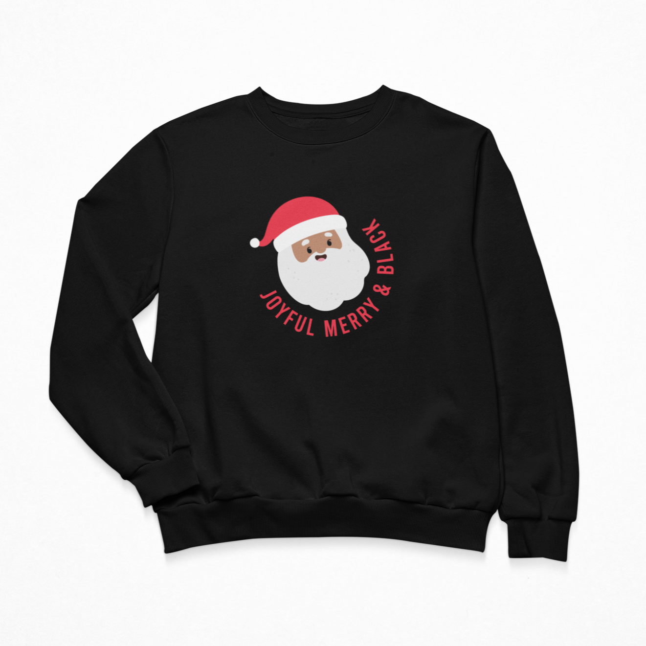 Eco Kids Sweatshirt in Organic Cotton cheapest & Recycled Polyester - Santa's Favourite - Black Text