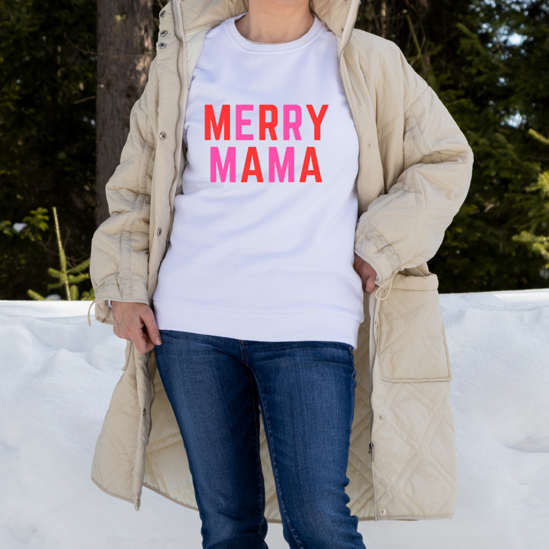 Merry Mama Crewneck Sweatshirt