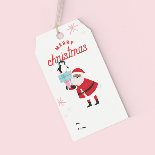 Christmas Cheer Santa Claus Gift Tags