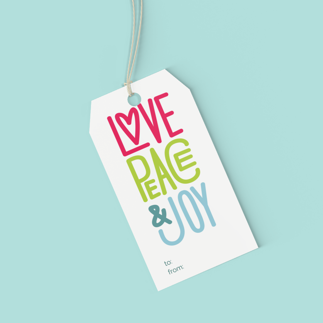 Love, Peace & Joy Gift Tags