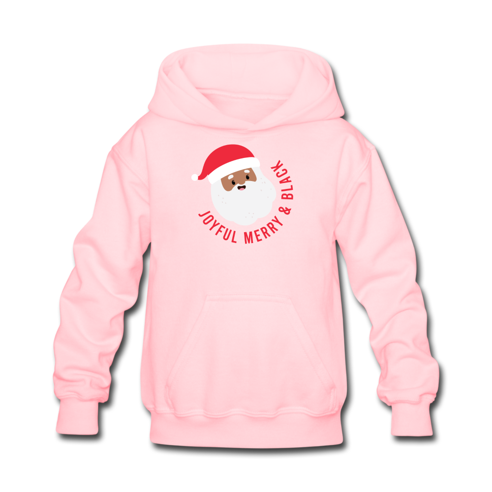 Joyful Santa Kids' Hoodie - pink