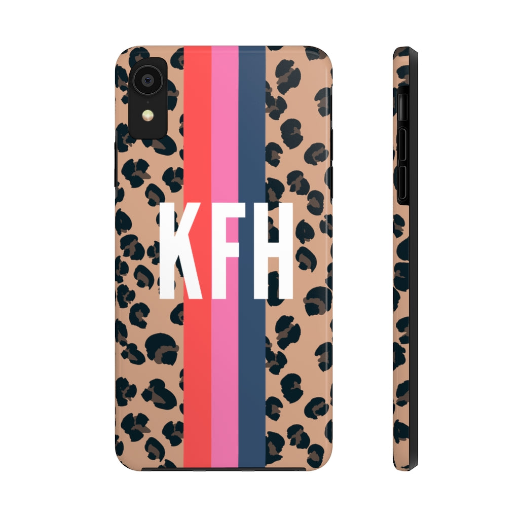 Personalized Leopard Stripe Phone Case