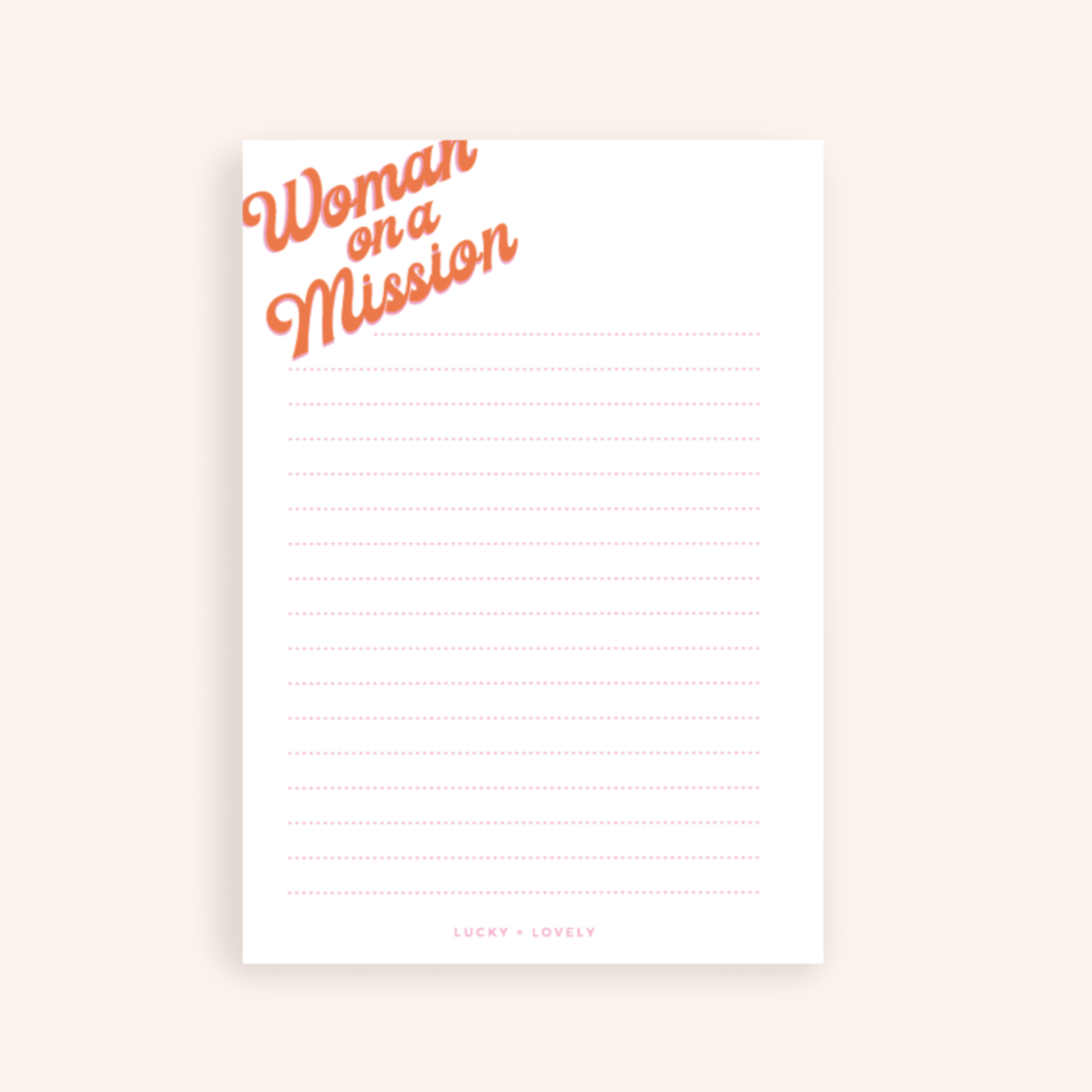 Woman On A Mission Notepad